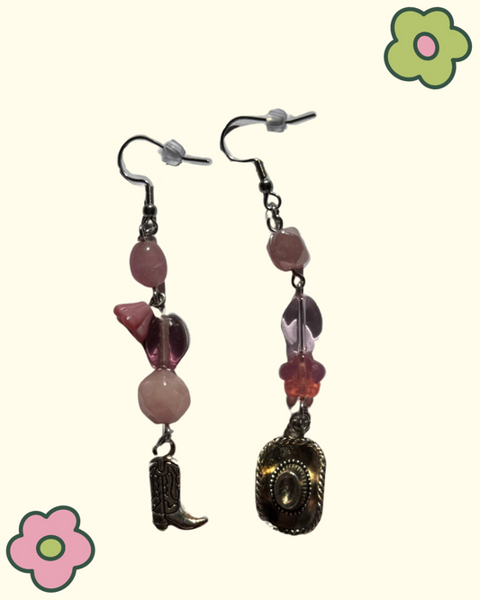 pink pony club earrings