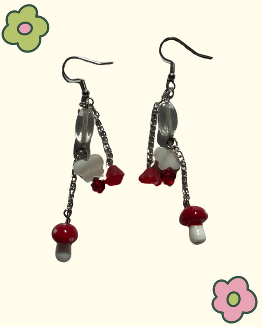 mushroom earrings